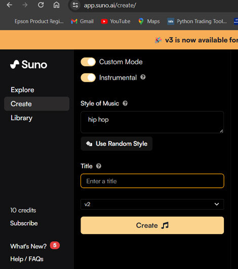 Suno AI: Generative AI to create Music 2024