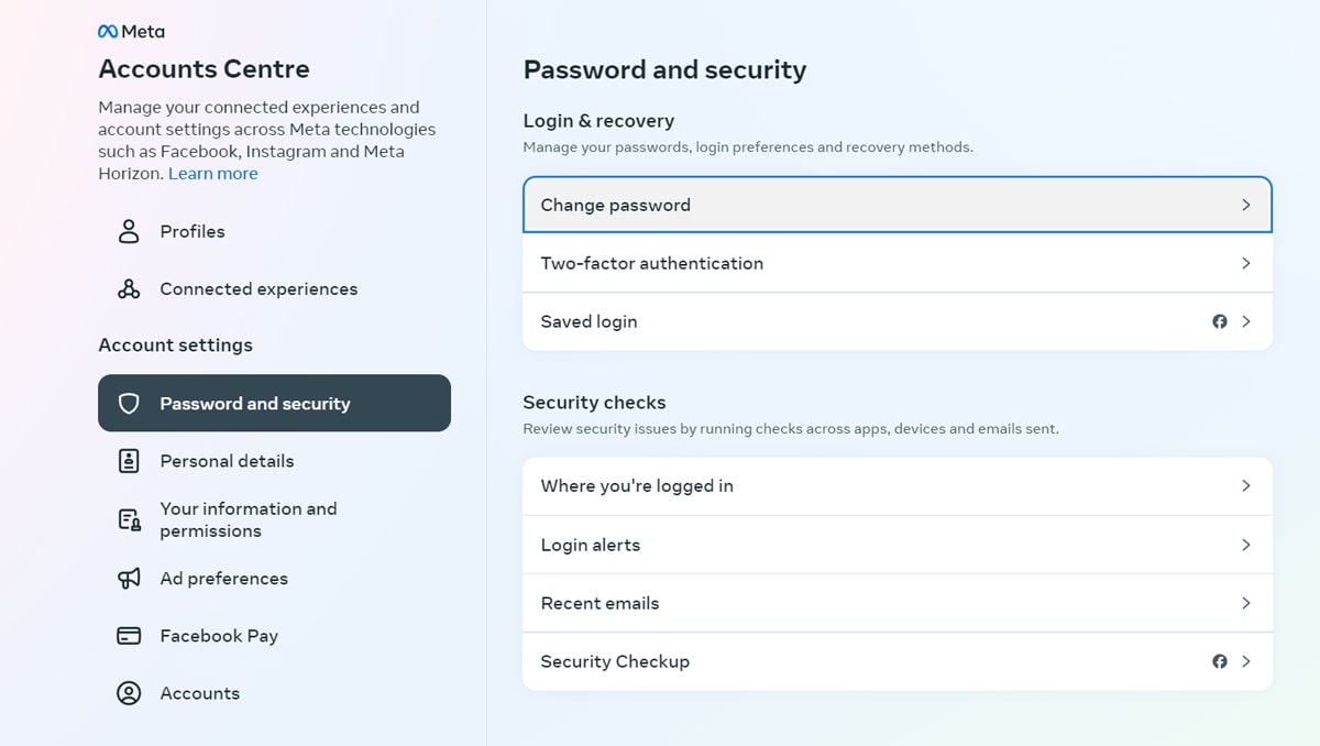 How to Change Your Facebook Password