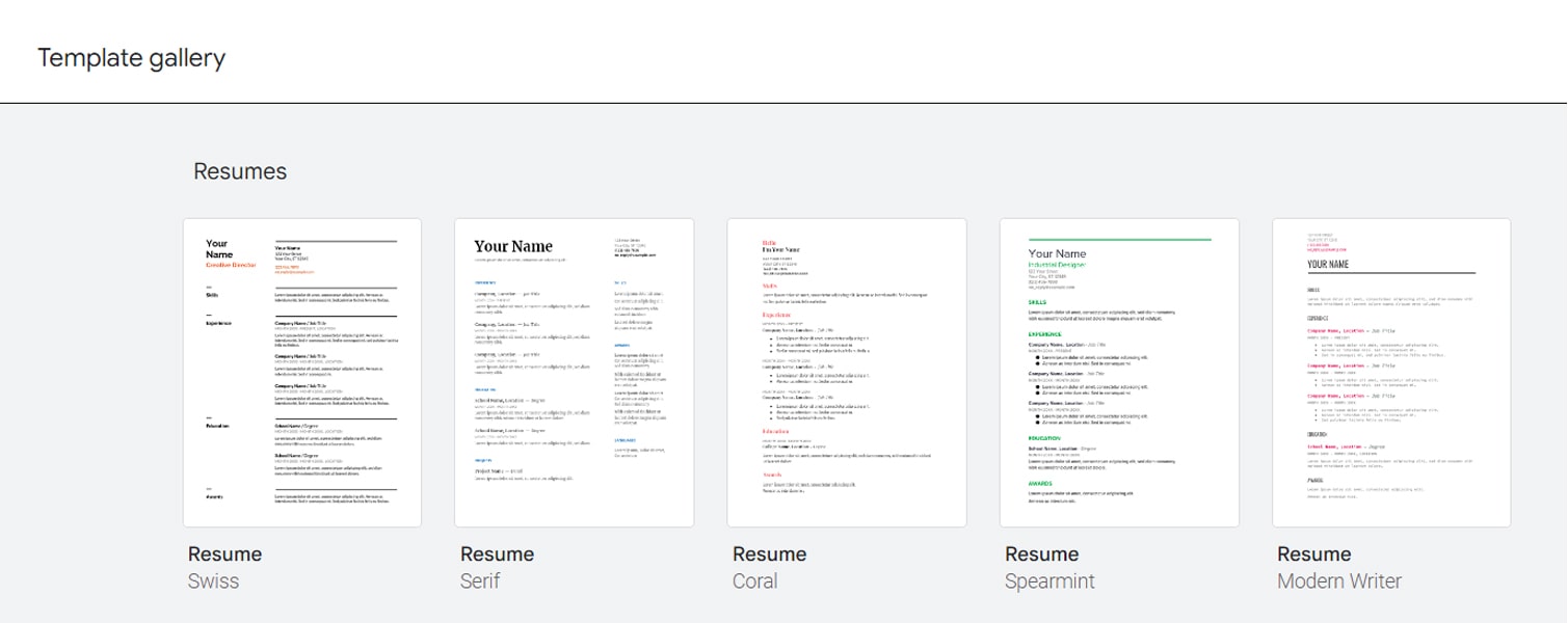 Resume Templates